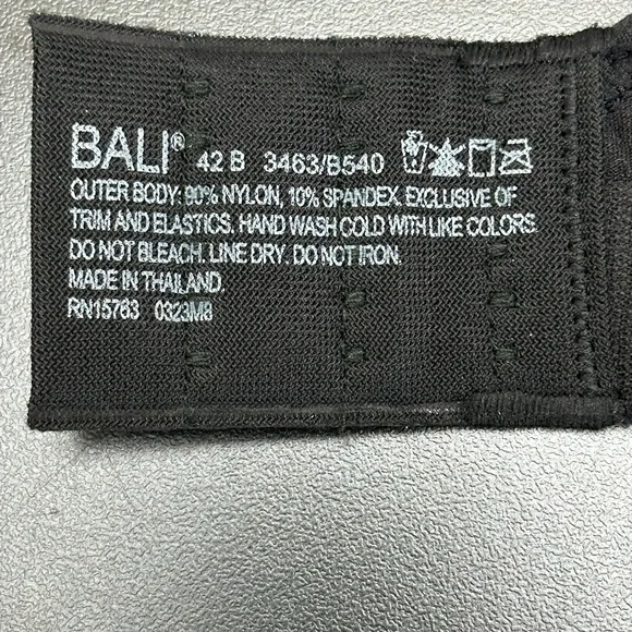 New Bali Cool Comfort Bra 42B Lightly Padded Wireless Soft - Picture 8 of 14